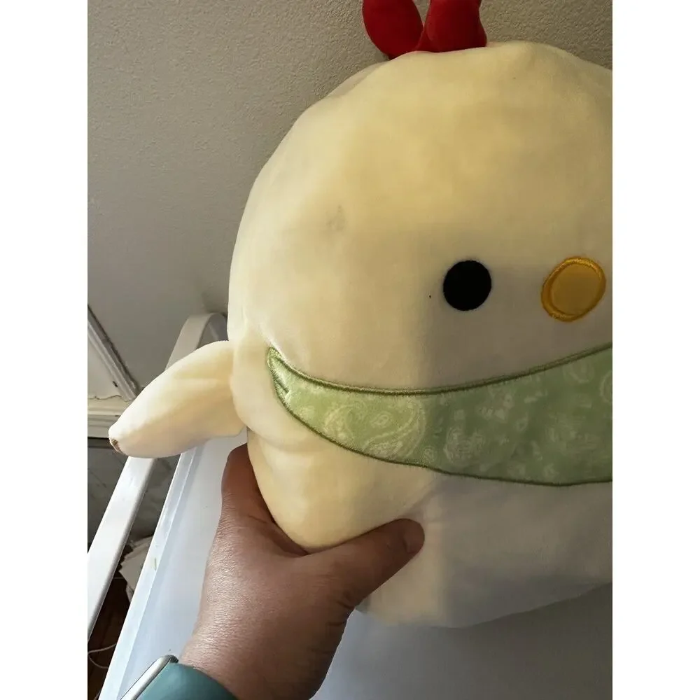Squishmallows Kellytoy Plush Farm Animal Todd the Chicken with Bandana 12